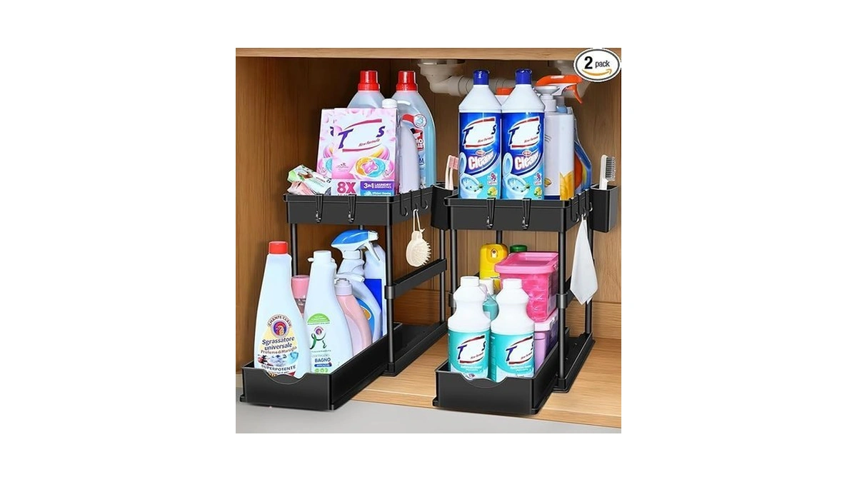 Jpart Under Sink Organizer, Kitchen Organizers And Storage, 2-tier Bathroom