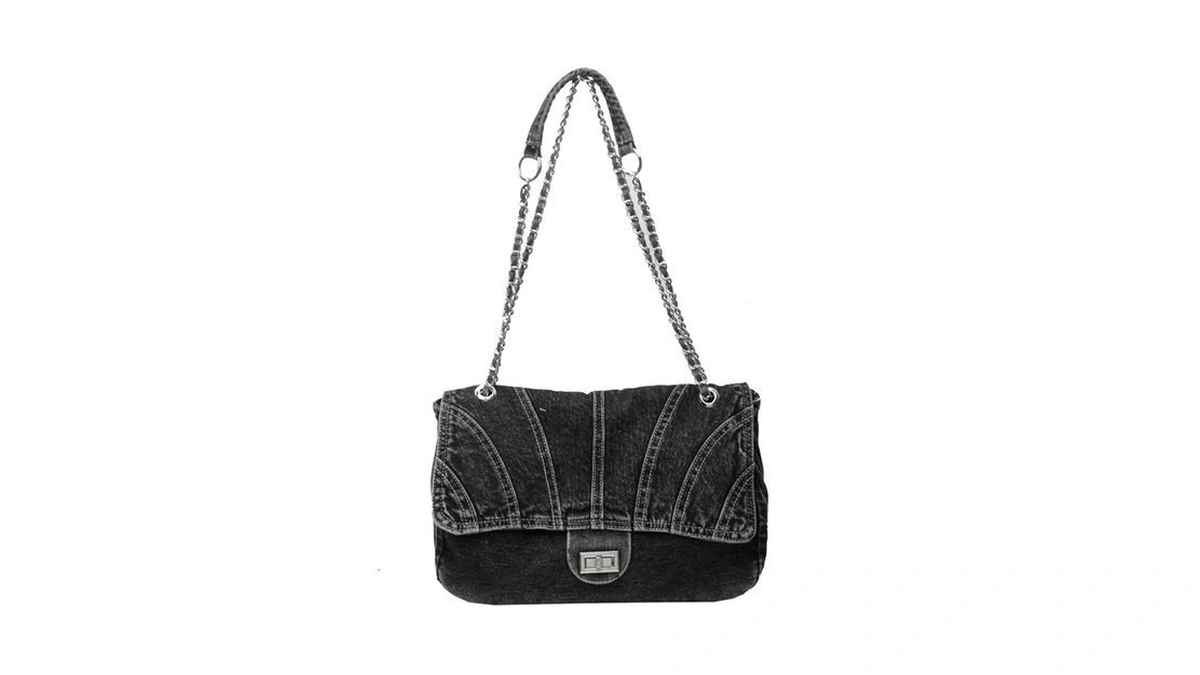 Farcauo Denim Purse For Women Trendy Jean Purses Large Denim