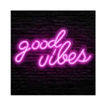 Olekki Pink Good Vibes Neon Sign - Neon Lights For