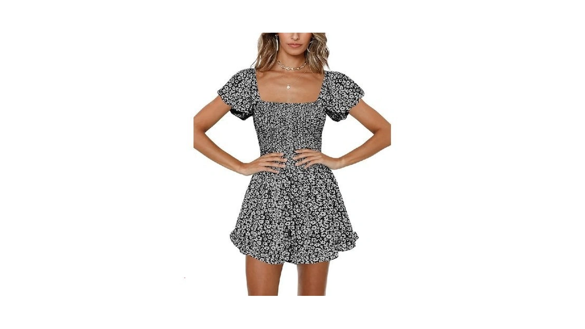 Jeanewpole1 Women Shirred Smocked Tube Top Short Wide Leg Pants