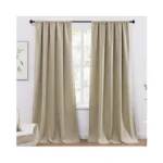 Wrensonge Blackout Curtains For Bedroom, Dark Beige Blackout Curtains 95
