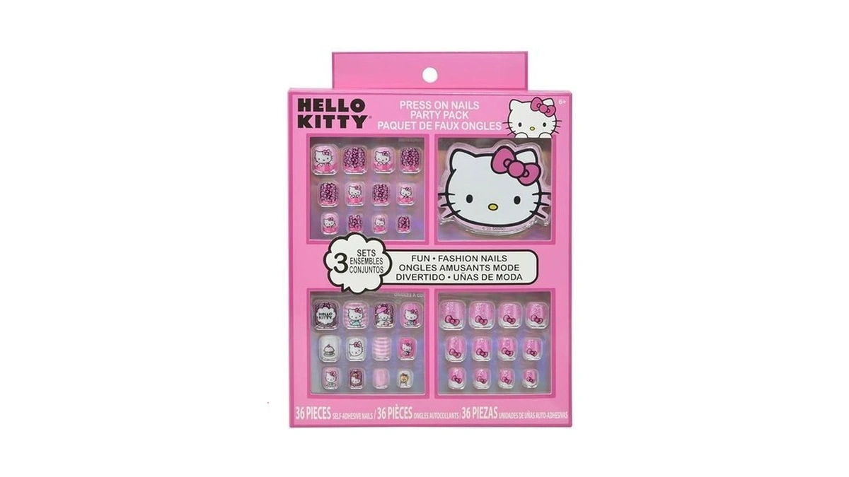 Hello Kitty Press-on Nails Party Pack - 36 Self-adhesive Nails