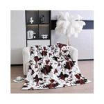 Ukeler Cow Faux Fur Throw Blanket Twin Size For Couch