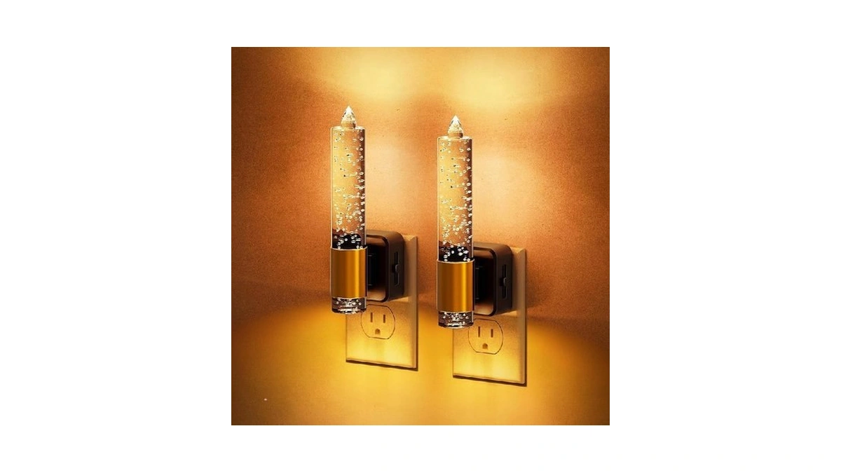 Jandcase Night Light, Flameless Candle Night Lights Plug Into Wall