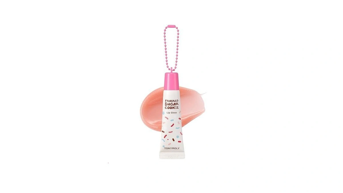Tonymoly Frosted Sugar Cookie Lip Gloss Key Chain – Hydrating,