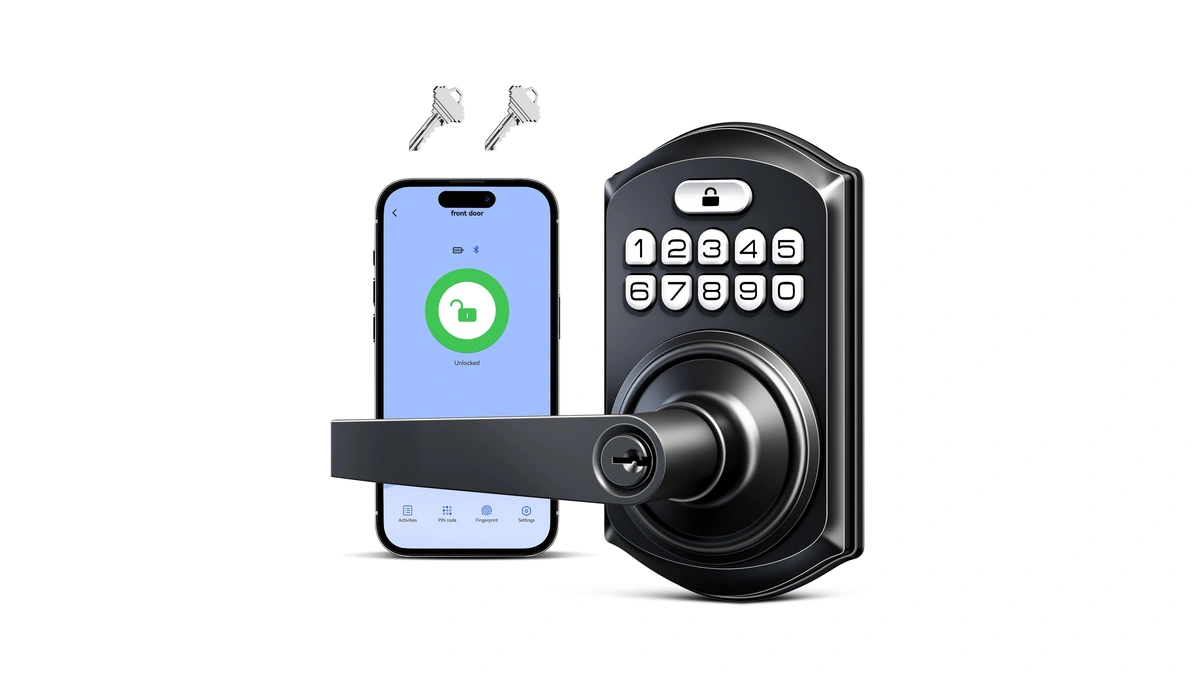 Teeho Te019 Smart Keypad Door Lock With Handle, App Control,