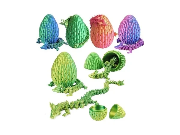 Qxbuhe 12inch 3d Printed Dragon Egg,mystery Crystal Dragon Fidget Toys,articulated
