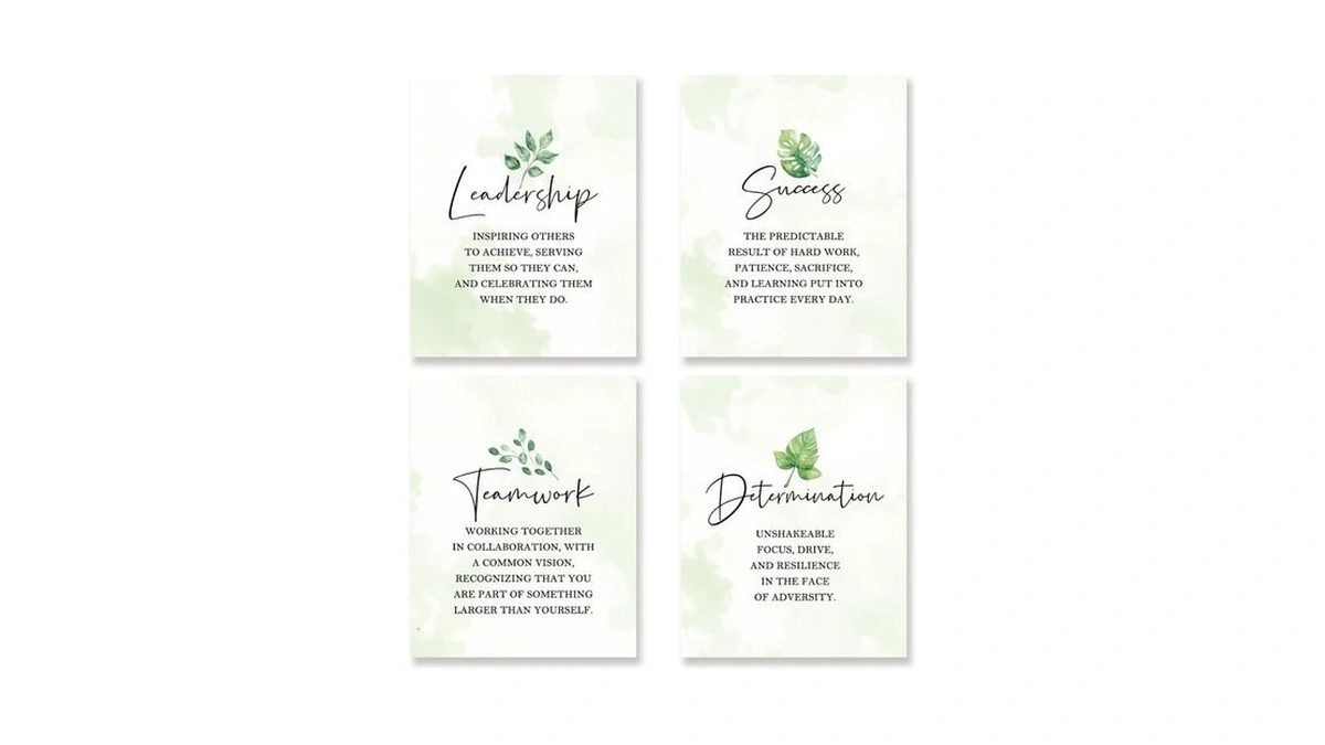 Ksdut Inspirational Wall Art Decor Set Of 4 - Motivational