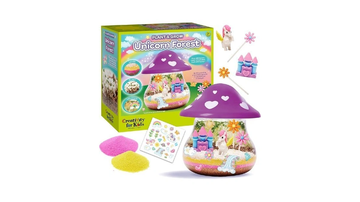 Creativity For Kids Plant And Grow Unicorn Forest: Terrarium Kit