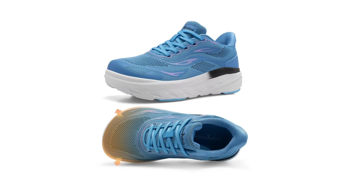Women's Orthopedic Diabetic Wide Slip On Tennis Shoes: Supportive High