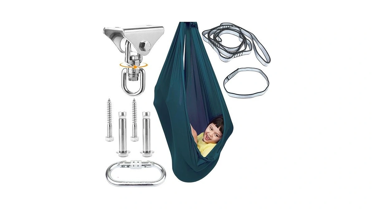 Sensory Swing For Kids With 360° Swivel Hook, Saggy-resistant Double-layer
