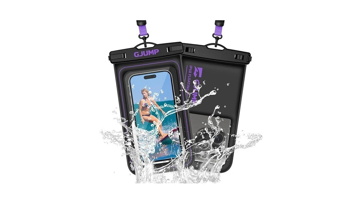 Gjump Waterproof Phone Pouch Floating 2 Pack, Ip68 Dry Bag