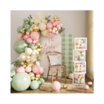 Pink And Green Gold Balloon Arch Kit, 132pcs Pink And
