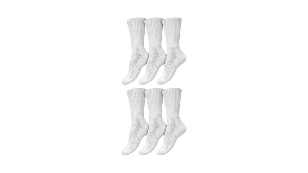 Winterlace Combed Cotton Crew Socks 6-pairs Mens Premium Soft Cushioned