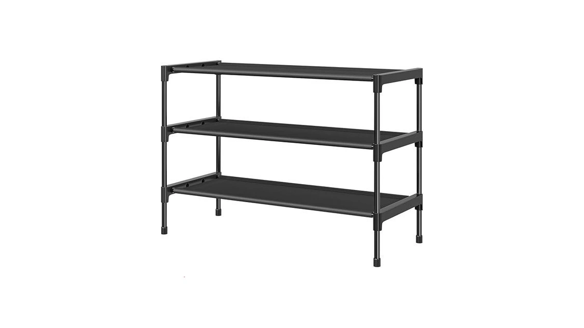 Simple Trending Shoe Rack, 3-tier Shoe Organizer, Non-woven Shoe Shelf