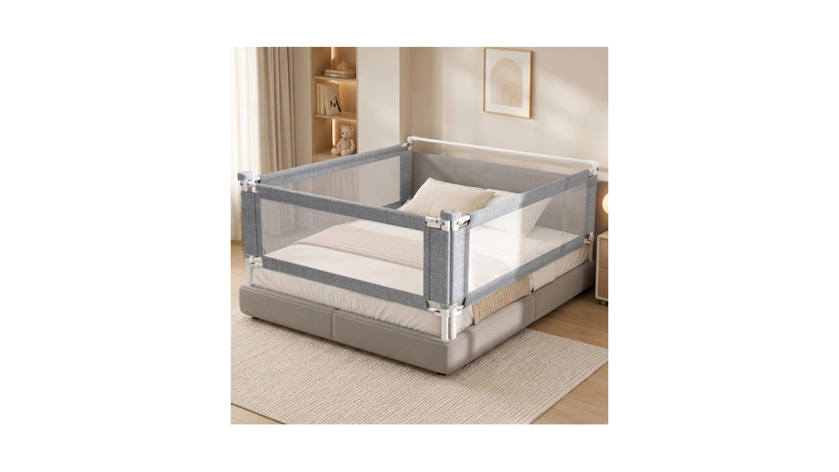 Novalithic 3-piece King Size Bed Rail For Toddlers - Adjustable