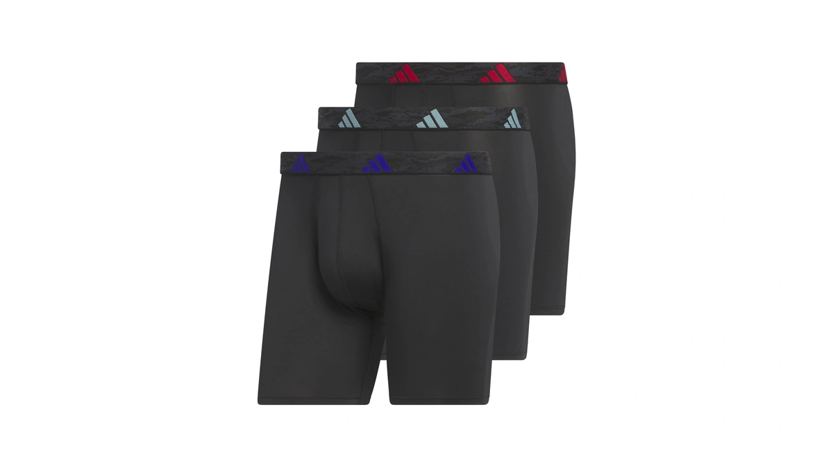 Adidas Men's Microfiber 3-pack Boxer Brief, Performance Boxer Briefs Underwear