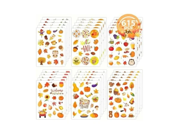 Funnlot Fall Stickers Fall Stickers For Kids 615pcs Autumn Sticker