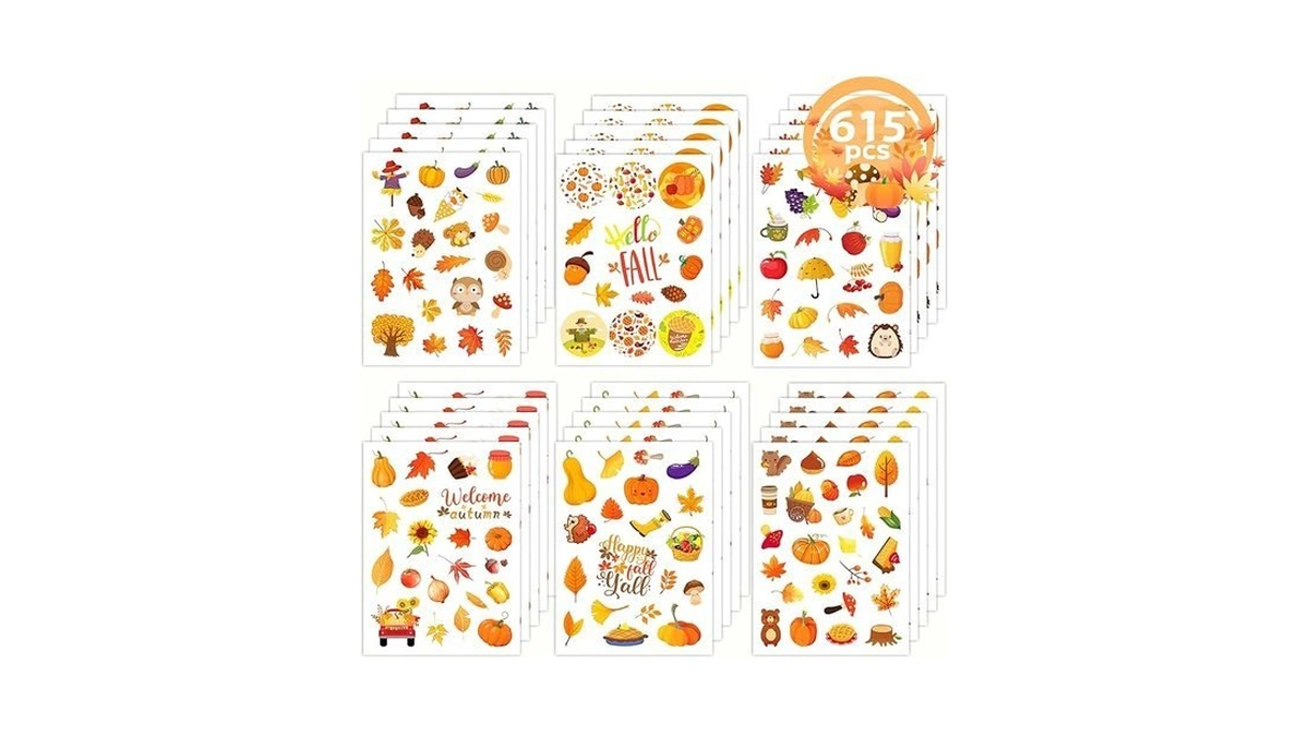 Funnlot Fall Stickers Fall Stickers For Kids 615pcs Autumn Sticker