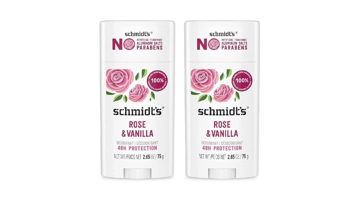 Schmidt's Aluminum-free Vegan Deodorant Rose & Vanilla With 24 Hour