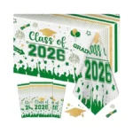 Graduation Decorations Class Of 2026 Tablecloth - 3 Pcs Plastic