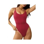 Zaful One Piece Swimsuit For Women Back Lace Up Swimwear