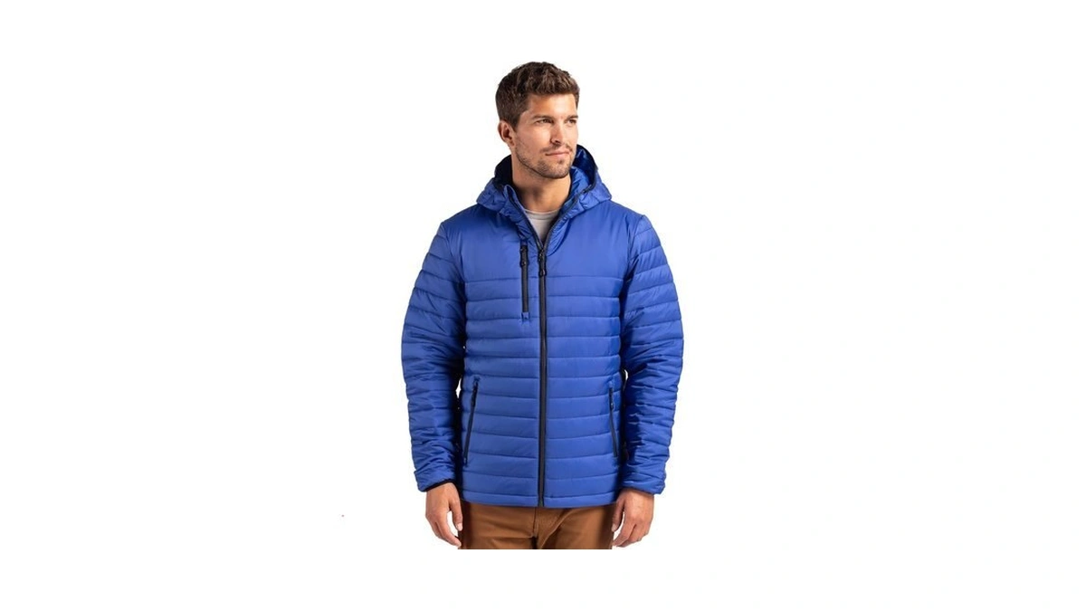 Clique Valhalla Eco Full Zip Mens Puffer Jacket, Royal Blue,