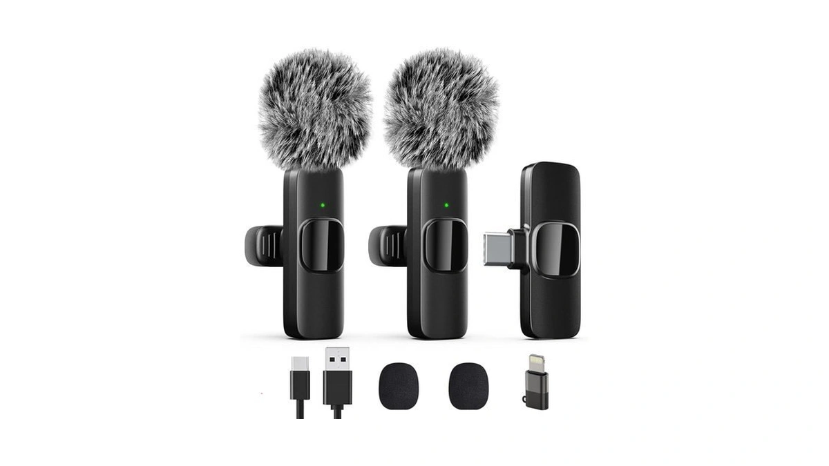 Professional Wireless Lavalier Lapel Microphone For Iphone, Ipad, Mini Video