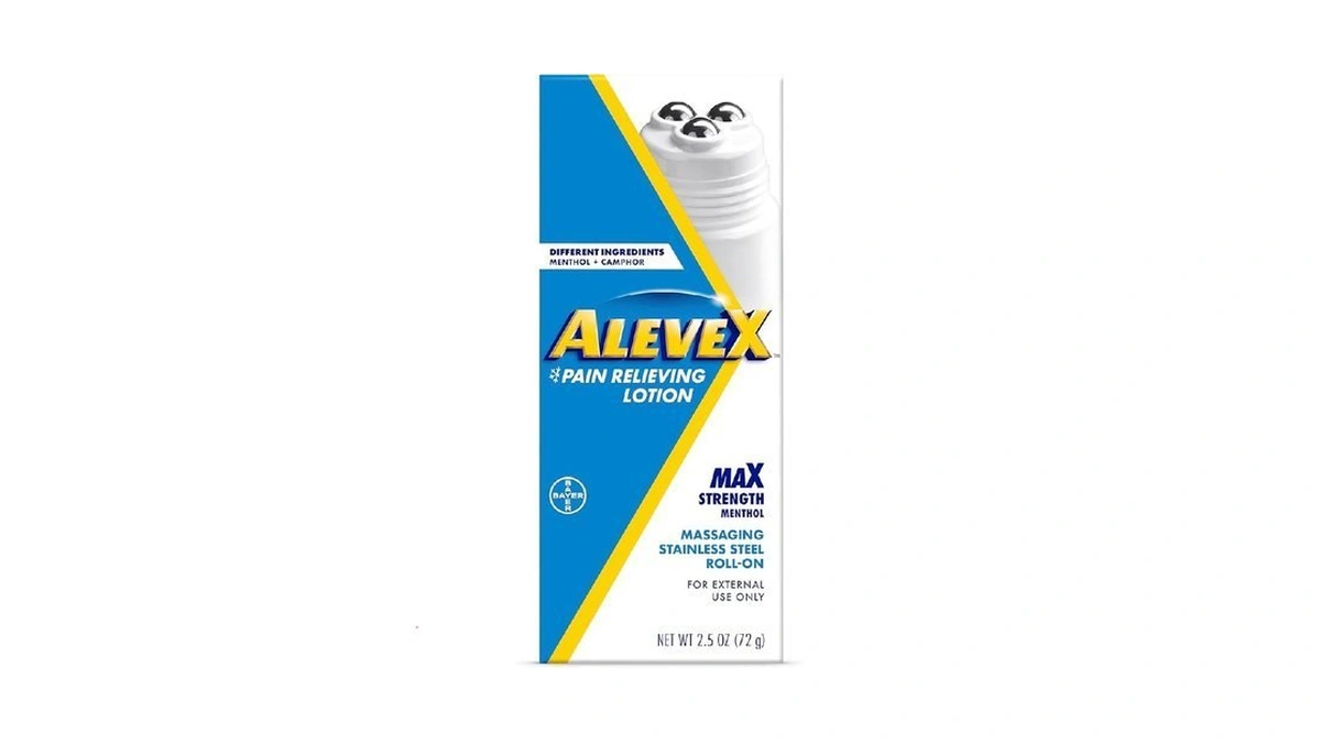 Alevex Topical Pain Relief Lotion With Rollerball Applicator - Long
