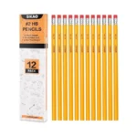 Sikao Pencils, 12pack Number #2 Hb Wood Pencils With Erasers