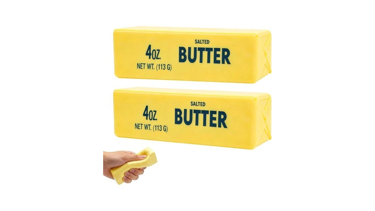 Elopco Butter Squeeze Toy 2pcs, Slow Rising Dumpling Squishy Butter
