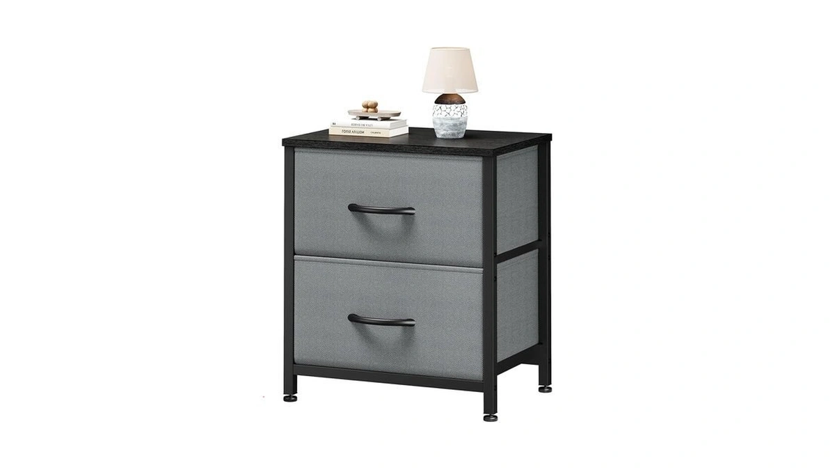 Sweetcrispy Nightstand With 2 Storage Drawers, 20" Height End Tabl