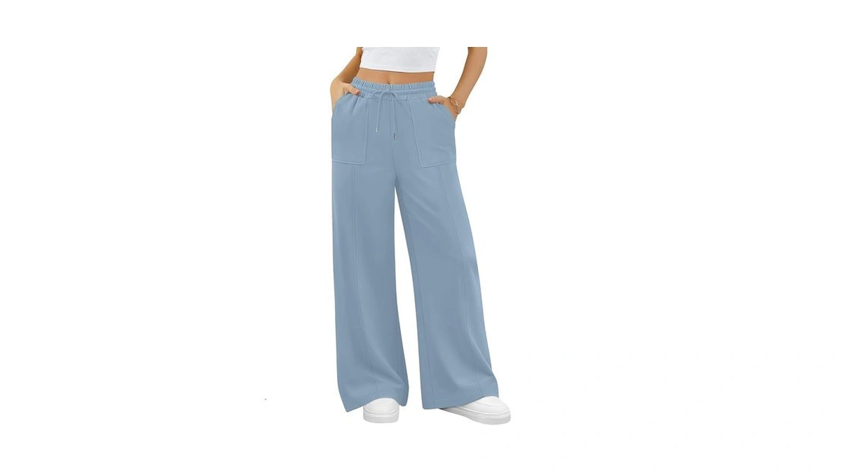 Alimasha Womens Wide Leg Sweatpants High Waisted Baggy Pants Fashion