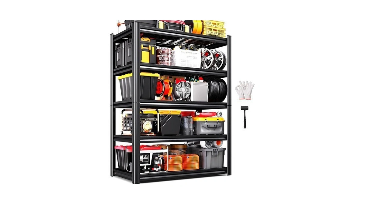 Storage Shelves, 2500lbs Garage Shelving,adjustable Heavy Duty Shelving Unit,5t Tall