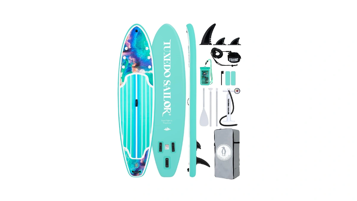 Tuxedo Sailor 11' Inflatable Stand Up Paddle Board With Sup