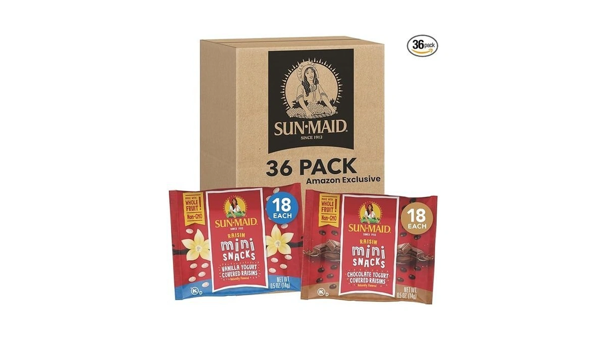 Sun-maid Vanilla & Chocolate Yogurt Coated Raisins Variety Pack -