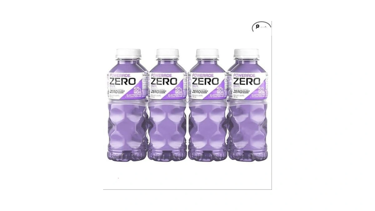 Powerade Electrolyte Enhanced Zero Sugar Grape Sports Drink, 20 Ounce