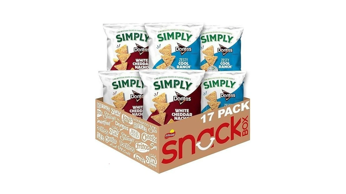 Simply, Doritos White Cheddar Nacho And Zesty Ranch Variety Pack,