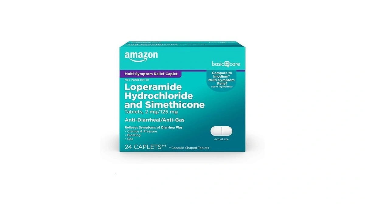 Amazon Basic Care Loperamide Hydrochloride 2 Mg And Simethicone 125