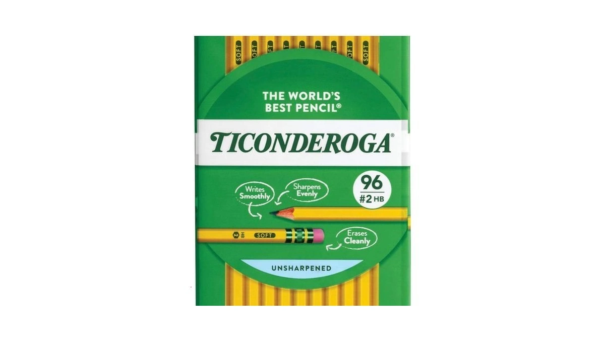 Ticonderoga Wood-cased Pencils, Unsharpened, #2 Hb Soft, Yellow, 96 Count