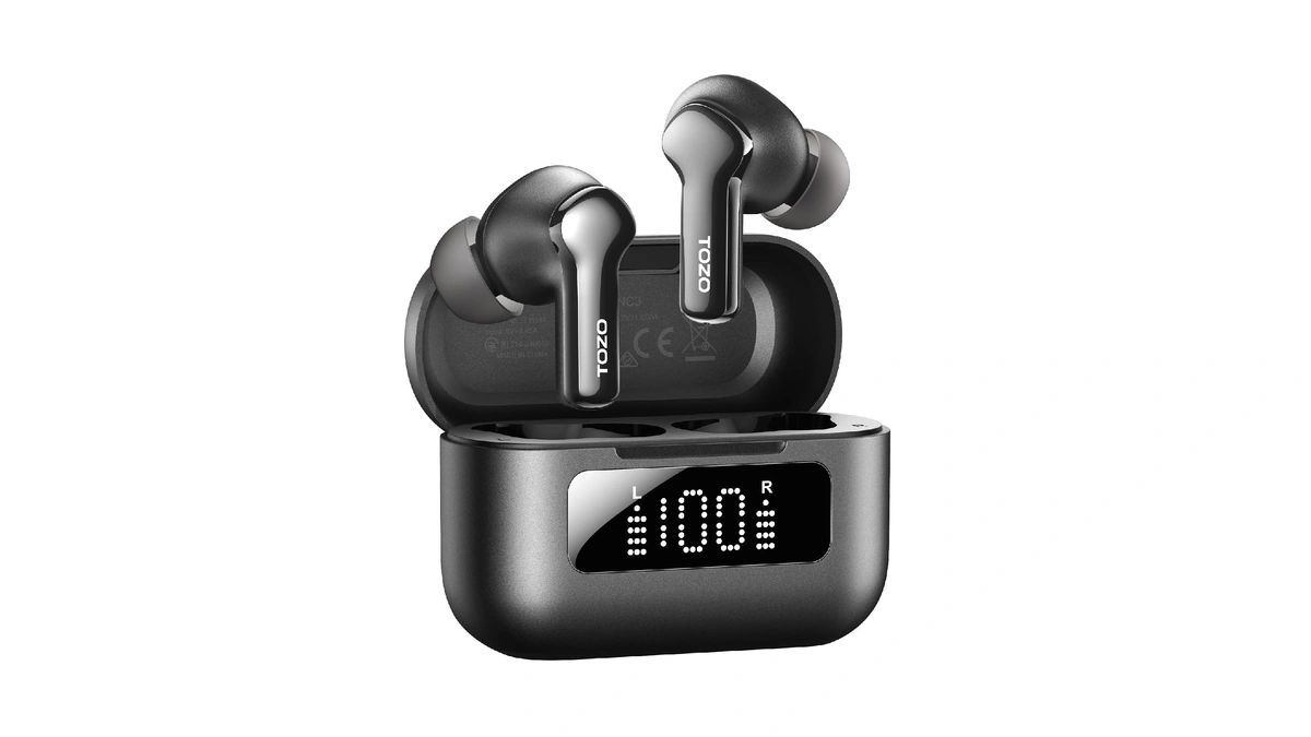 Tozo Hybrid Active Noise Cancelling Wireless Earbuds With 6 Mics