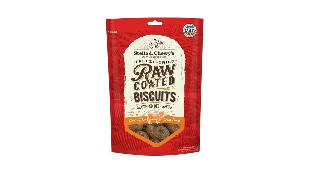 Stella & Chewy's Freeze-dried Raw Coated Dog Biscuits – Grass-fed