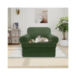 Pfrstuv Waterproof Chair Cover With Arms 2-piece Set Striped Slipcover