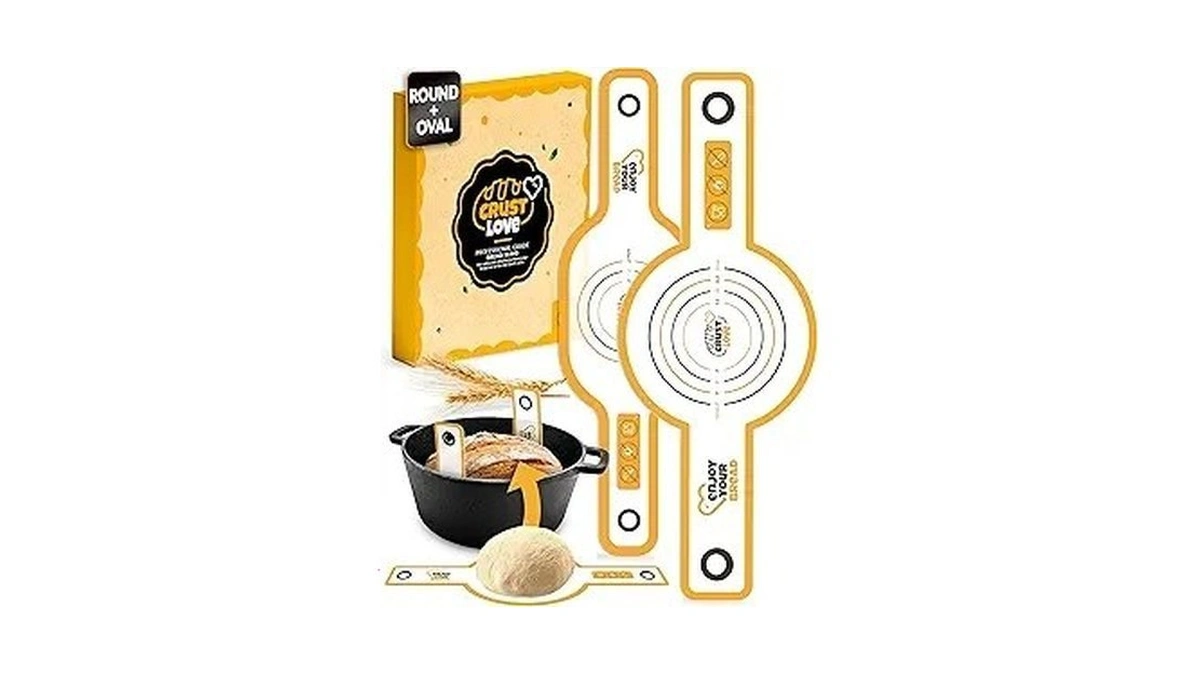 Crustlove 2 Pcs Bread Sling Dutch Oven Silicone, Non-stick Sourdough
