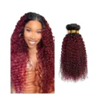 Kodrhar Ombre Burgundy Bundles Human Hair Curly 8 10 12