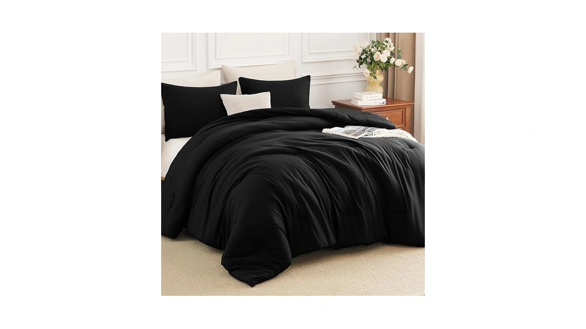 Himeet Queen Comforter Set 3 Piece, 270gsm Down Alternative Fill,