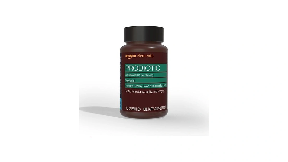 Amazon Elements One Daily Adult Probiotic Blend, Supports Healthy Colon