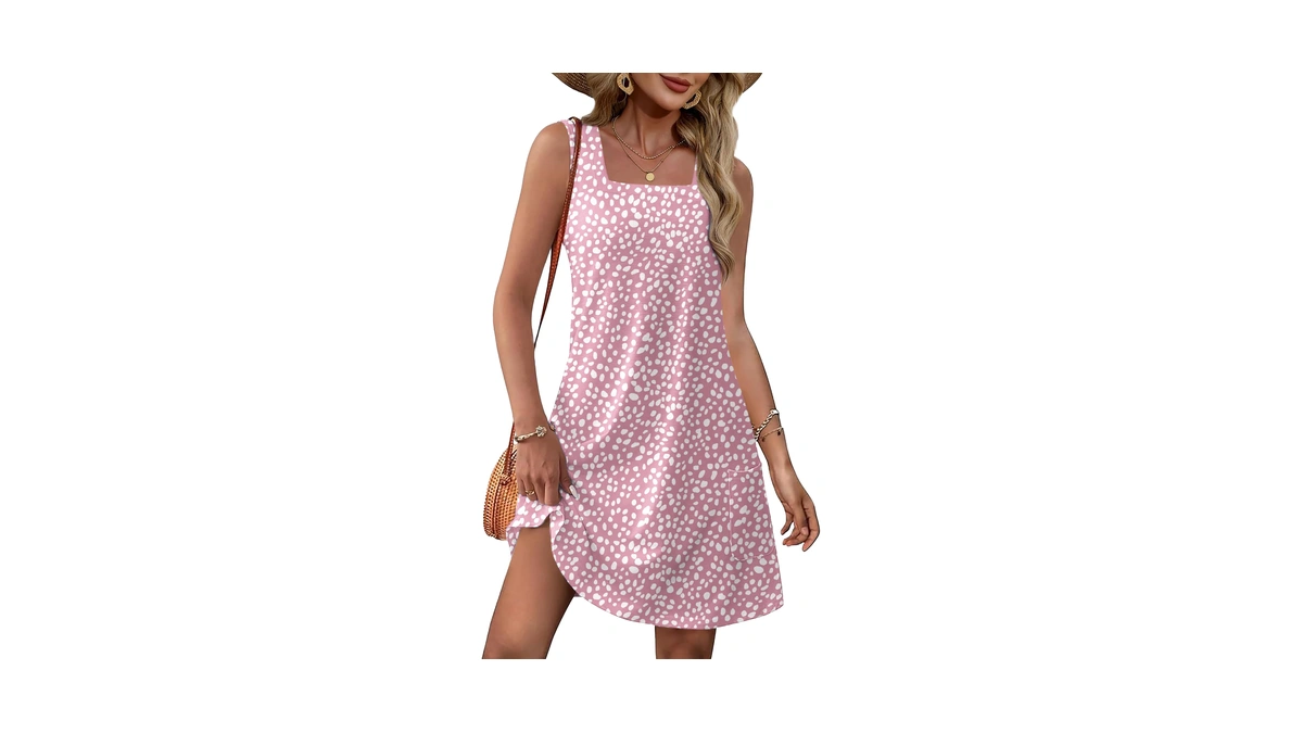 Ofeefan Pink Leopard Dress For Women Spring Summer 2026 Sundresses
