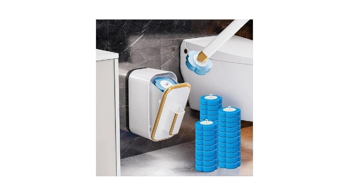 Gqiril Disposable Toilet Cleaning Brush - Toilet Bowl Cleaner Wand