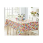 Newbridge Easter Egg Color Explosion Vinyl Flannel Backed Tablecloth, Cheerful